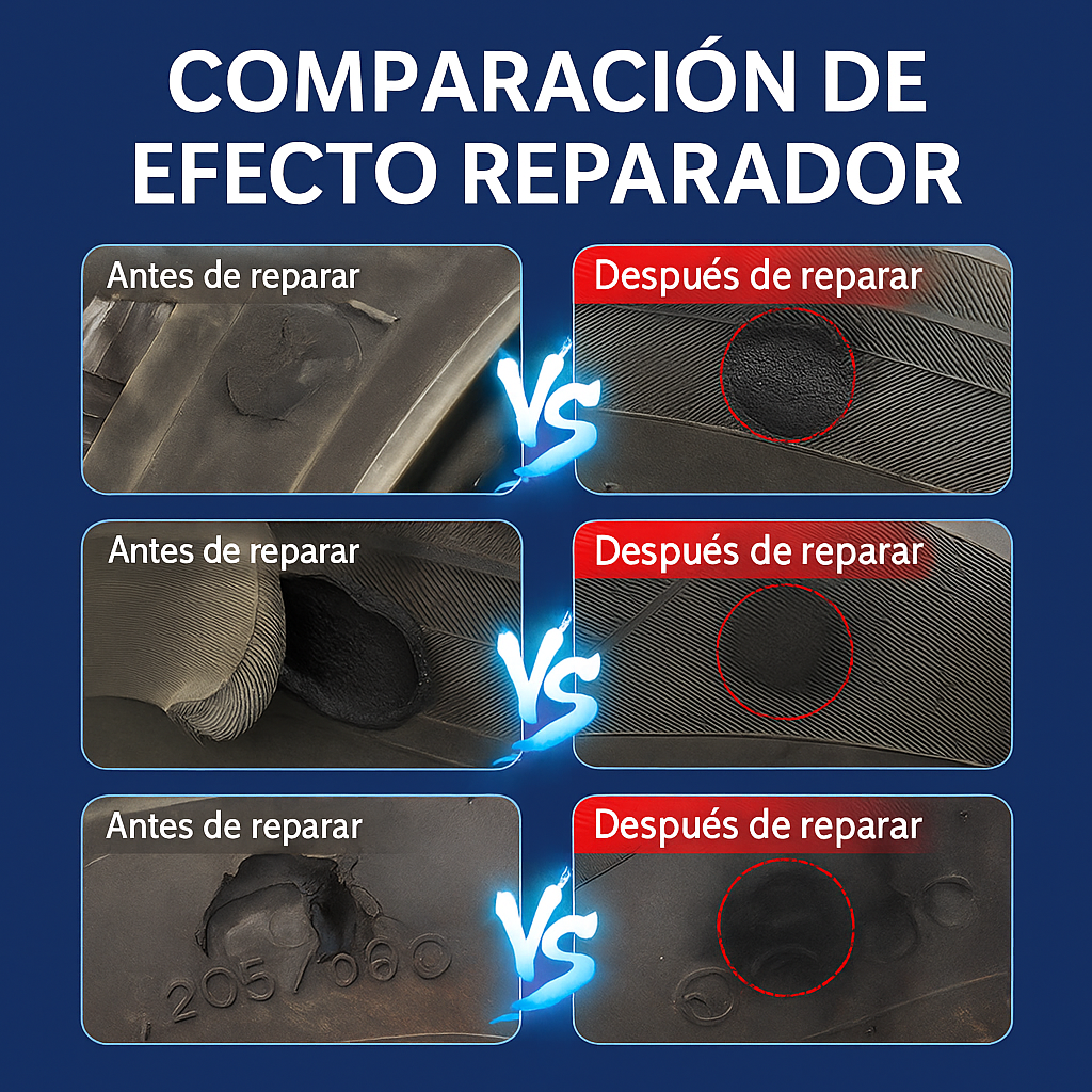 [30% DE DESCUENTO]Pegamento Reparador de Neumáticos – Sella Cortes, Agujeros y Grietas al Instante
